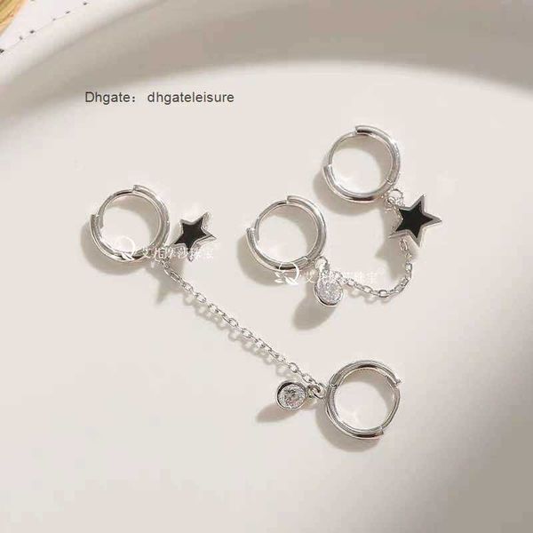 

elmosa jewelry fashion double ear hole ear buckle cute star, Golden