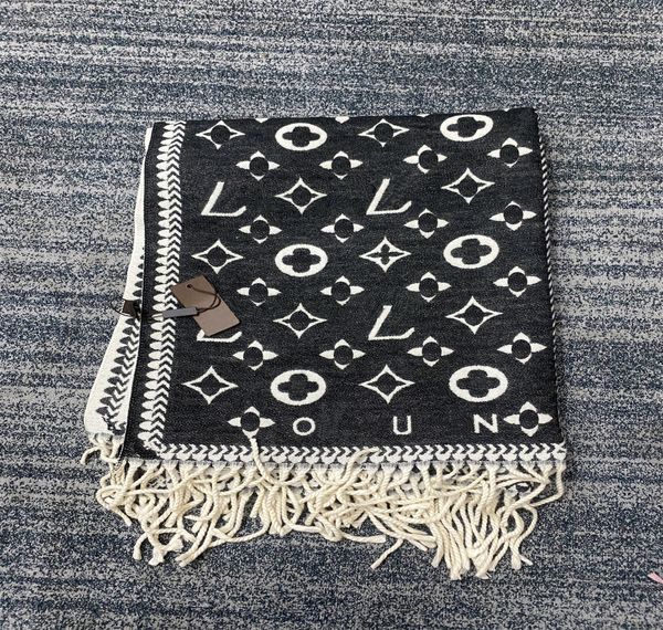 

designer scarf upscale scarf women's four seasons shawl fashion scarf optional exquisite gift box packaging.a666, Blue;gray