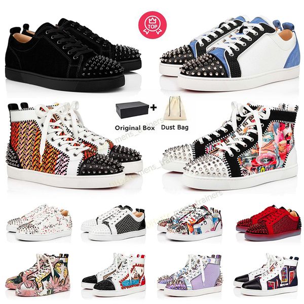 

designer big red bottoms boots sneakers men women casual shoes leather suede spikes rivets loafers luxury platform low boot booties trainers