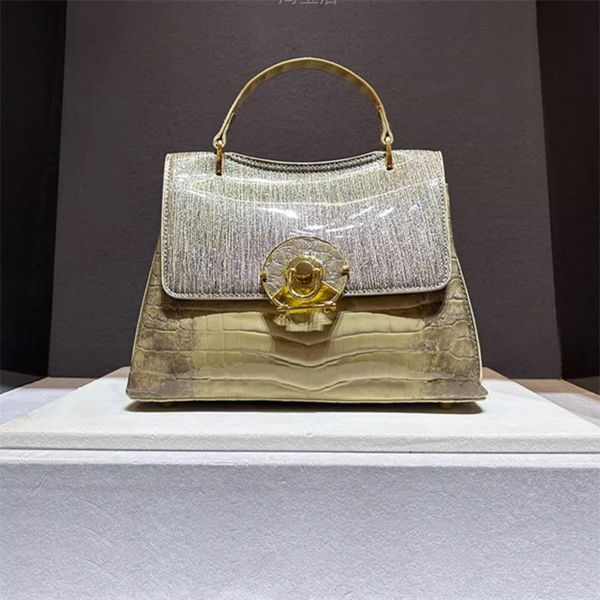 

evening bags niche designer fashion leather handbag women's new crocodile pattern high-grade texture popular crossbody bag tide