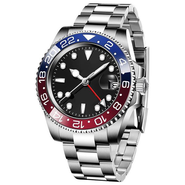 

watch for men clearance automatic mechanical ceramics watch 41mm full stainless steel gliding clasp swimming wristwatches sapphire189o, Slivery;brown