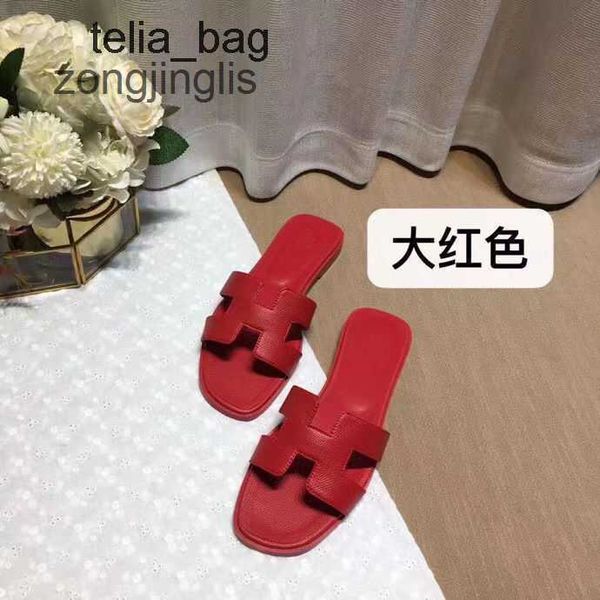 

women's sandal slipper herz designer 2023 bear slippers shoes summer baida oran color matching leatflat sandals for tourism litchi patt