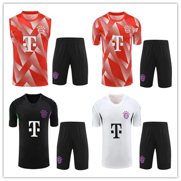 

2023 2024 bayern munich men and kids football training tracksuit soccer suit jerseys polos short sleeve shorts kit 23 24 mens polo jersey se, Black
