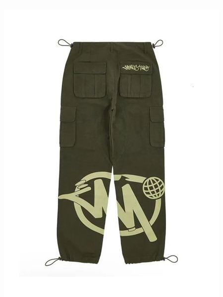 

men's pants high waist straight embroidery joggers minus two man vintage harajuku y2k cargo pant fashion streetwear pockets 230824, Black