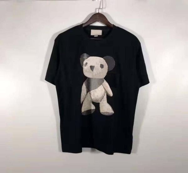 

men women t shirts summer breathable tees fashion style bear pattern printed short sleeves street wears mens tshirts s3243820, White;black