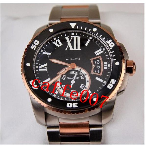 

21 22 the most fashionable watch calibre de diver automatic mechanical movement mens 18k rose gold m7100054 42mm men's wristw272n, Slivery;brown