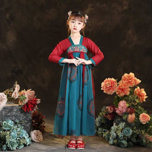 

girl's dresses ancient girls oriental chinese come kids traditional chinese dress children fairies performance wear dress r230824, Red;yellow