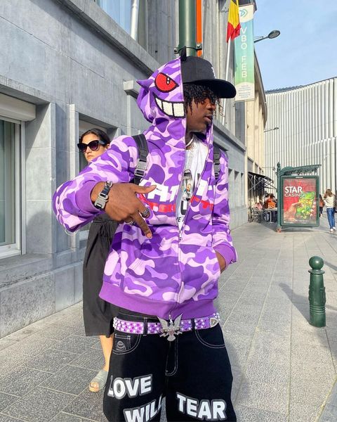 

men's hoodies sweatshirts 2023 y2k hoodie hip hop camouflage print oversized zipper hooded sweatshirt harajuku street punk rock jacket, Black