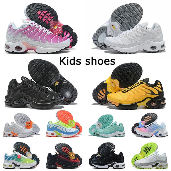 

athletic tn enfant plus kids shoes children toddlers tns og running sneakers triple black white atlanta pink woraldwide boys girls youth out, White;red