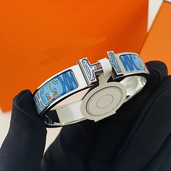 

Luxury Designers Stainless Steel H Bangle Cuff Bracelet Jewelry for Women Gift