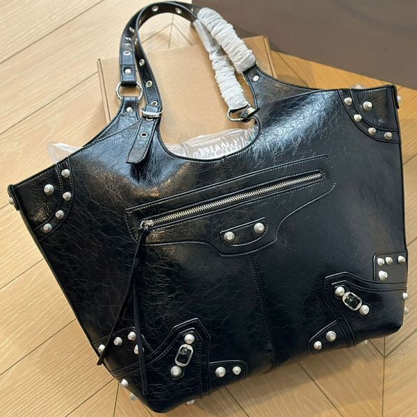 

tote bag high capacity locomotive bags handbag designer underarm package bags genuine leather pochette adjustable shoulder strap messenger b