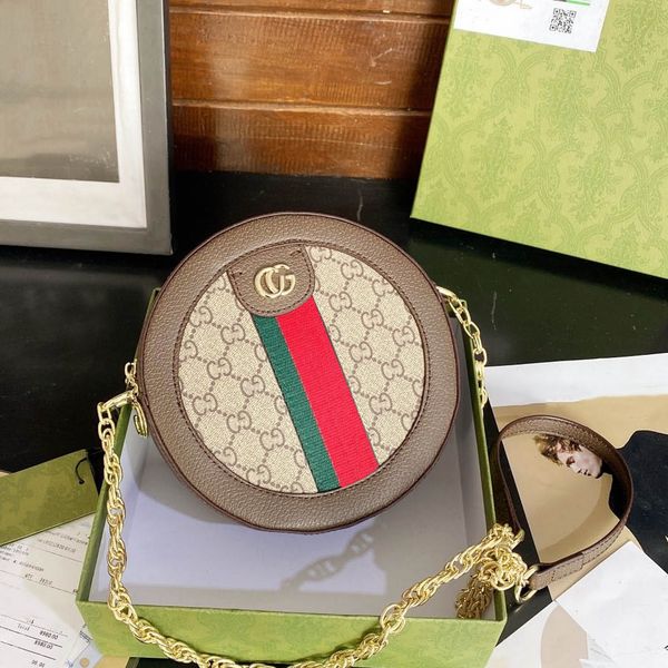 

2023 designer luxury shoulder bags genuine leather round gg bags heart chain purse fashion cross body for women cosmetic bag bmessenger ggit