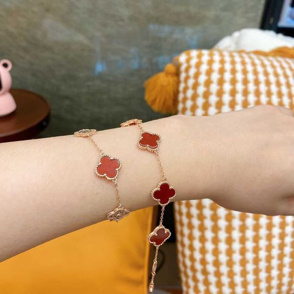 

designer jewlery for women van bracelet 925 onyx shell mother of pearl bracelet for women and girls wedding four-leaf clover cleef bracelet, Golden;silver