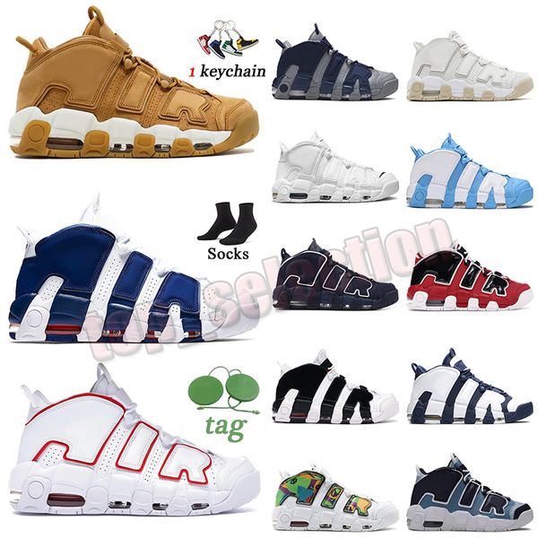 

2023 uptempos designer basketball shoes men women sneakers uptempos scottie pippens premium wheat bulls hoops pack university blue unc platf
