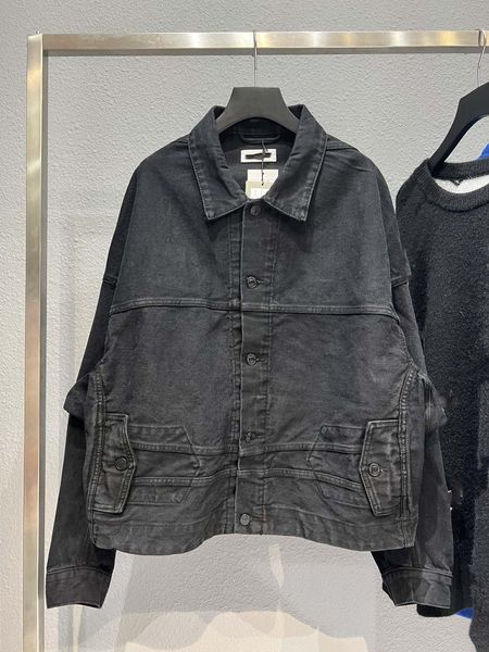 

luxury brand bale original men jacket brand casual loose fitting men inverted denim jacket washed denim coat men jackets fashion coats, Black;brown