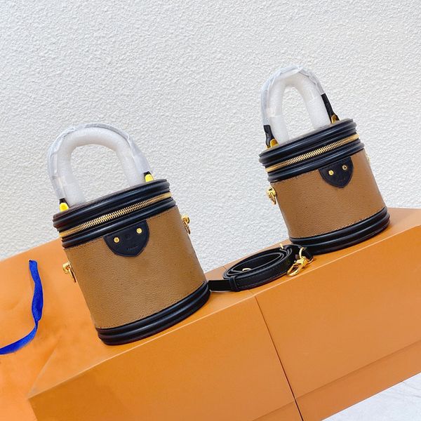 

5a designer women cylindrical bag cannes shoulder bags barrel shaped small bag genuine leather drum bag luxury handbag fashion woman crossbo