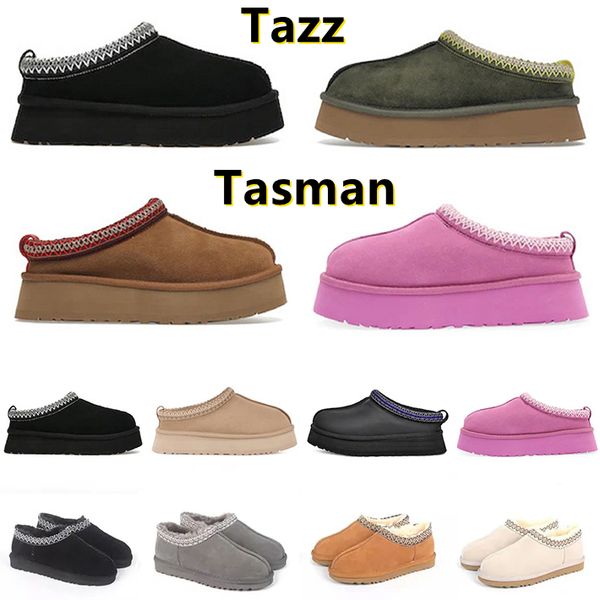 

designers tazz tasman snow boots ankle boot shoes short bottes fashion designer chestnut triple black winter keep warm wool real leather pla