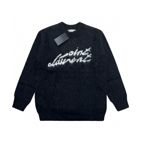 

men's plus size hoodies & sweatshirts letter knitted sweater in autumn / winter 2022acquard knitting machine e custom jnlarged detail c, Black;brown