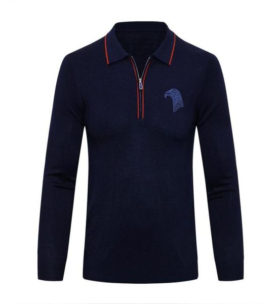 

men's sweaters sweater wool 2021 autumn winter warm casual zipper embroidery splicing elasticity big size -xl lapel4994438, White;black
