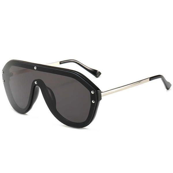 

2019 new fenjia same sunglasses fashion conjoined glasses street shooting all-in-one mirror, White;black