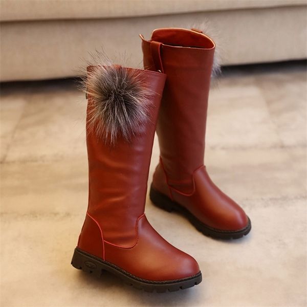 

boots leather winter for kids girls toddler infant kids baby princess high shoes fashion boots g4 230823, Black;grey