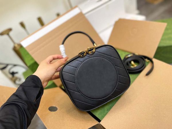 

designer fashion 2023 blondie camera bag round interlocking g handbag leather patch handle bag crossbody double zipper adjustable shoulder s