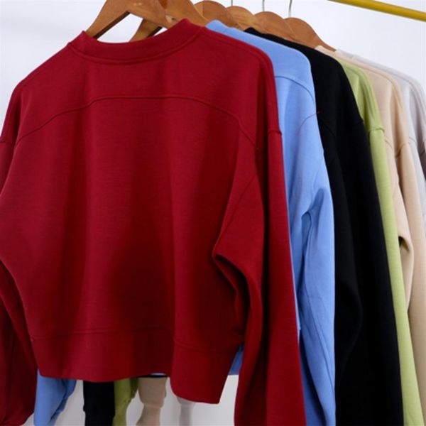 

new women's yoga outfit sweater casual loose gym perfectly oversized crew sports shirts workout blouse woman sport long s243l