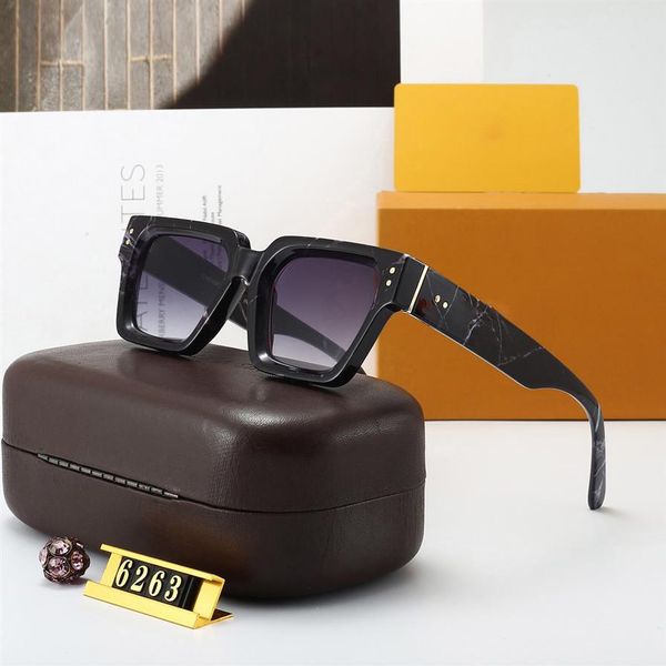 

2023 fashion designer sunglass sunglasses women 605 men glasses womens sun glass uv400 lens with box262e, White;black