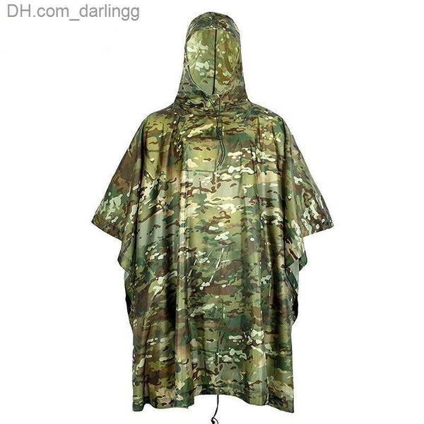 

ghillie impermeable raincoat poncho rain tactical military suits camping umbrella travel rainwear hiking outdoor hunting gear q230824