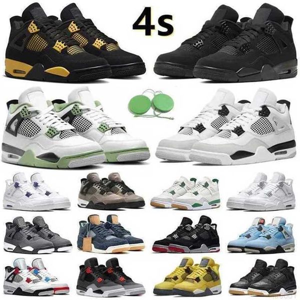 

4 jumpman 4s men women basketball shoes thunder pine green seafoam military black cat canvas red white oreo midnight navy unc sail infrared