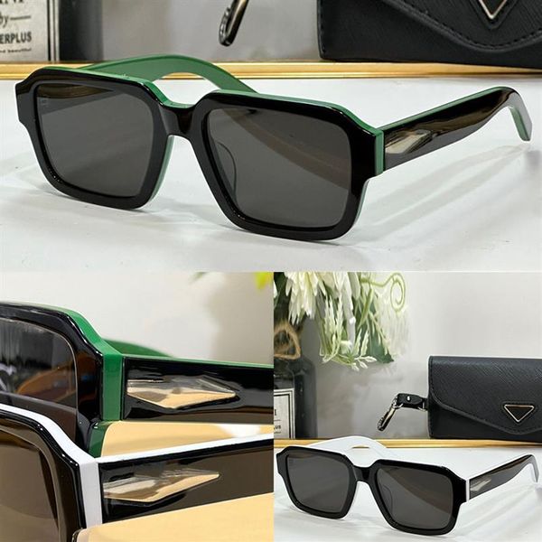 

eyewear collection sunglasses pr 23 metal rhombus logo design emple vintage designers luxury shades men acetate rectangular silhou240p, White;black