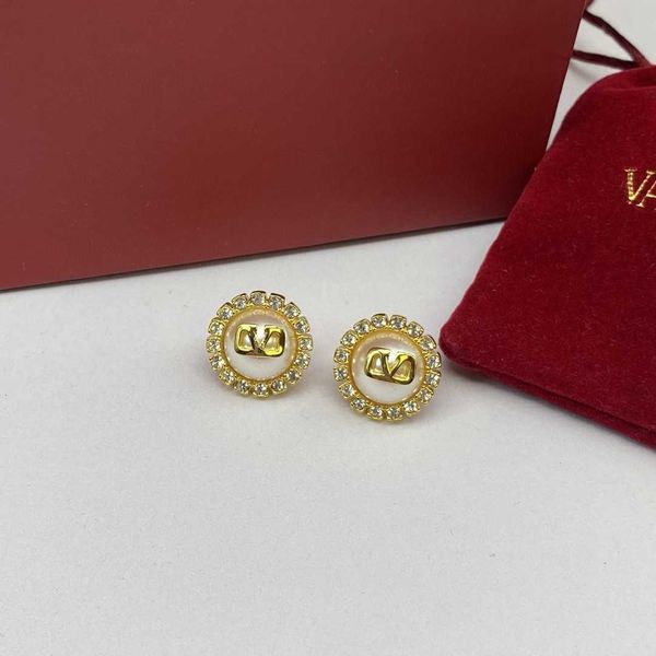 

designer earrings valentino luxury pearl female celebrity same style magnificent personalized and elegant earrings advanced sense gifts acce, Golden;silver