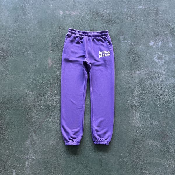 

men's tracksuits broken planet pants planet sweatpants purple couple dancing dating trousers 230823, Gray