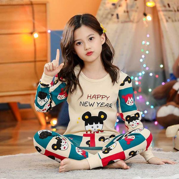 

100% pure cotton pullover teenage girls' clothing children's christmas pajamas children's pajamas set children's pajamas, Blue