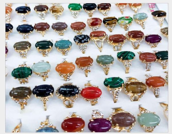 

fashion 30 pieceslot rainbow stone ring mix style designs women039s natural stone ring jewelry gift ps16741035946, Silver