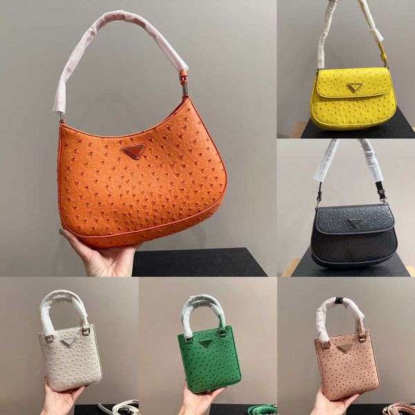 

ostrich luxurys handbags designer bags tote bag women purse orange green underarm shoulder bag elegant orange cross body wallet 230726