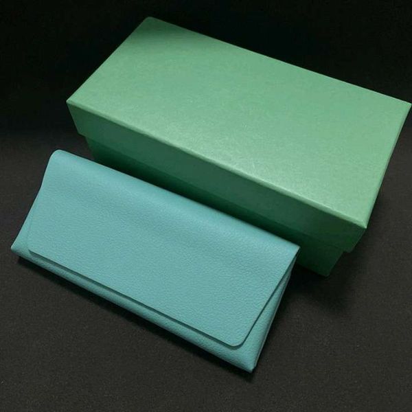 

lux lightweight bluegreen desig eyeglasses case full-set turquoise color sunglasses storage anti-pressured box spectacles goggles packing cl