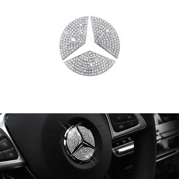 

steering wheel bling crystal emblem shiny accessory interior decal sticker for mercedes benz all car a b c e glc cla gle glk gls293b
