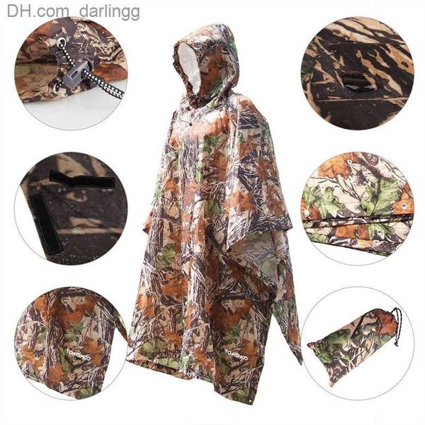 

multifunctional raincoat universal men transparent raincoat women backpack poncho rain coat cover impermeable camping hiking q230824