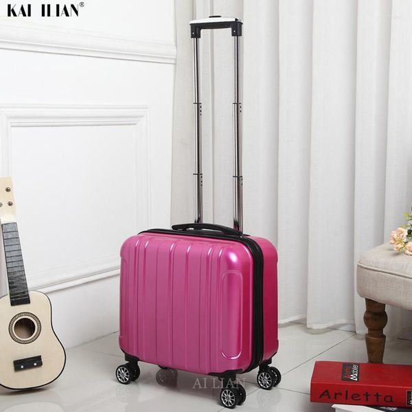 

suitcases kid's travel luggage 18'' cabin suitcase with wheels trolley bag carry on rolling bagage trolly for traveling fashi