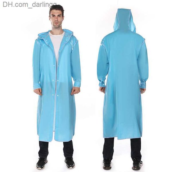 

rain fashion climbing outdoor long travel hiking black women hooded coat thickened for fishing raincoat men waterproof q230825