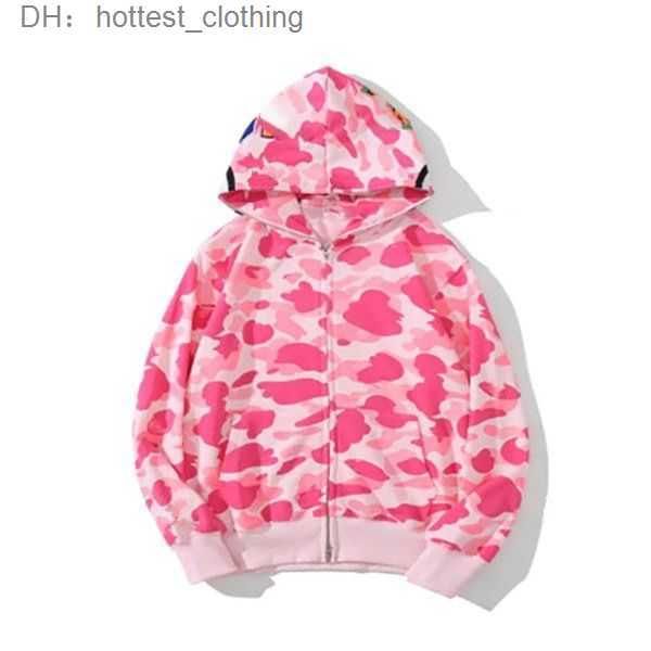 

bapes clothing ape hoodie mens designer full zip up shark hoodies woman camouflage jacket hoody hooded sweatshirt womens sleeve tech fleece, Black