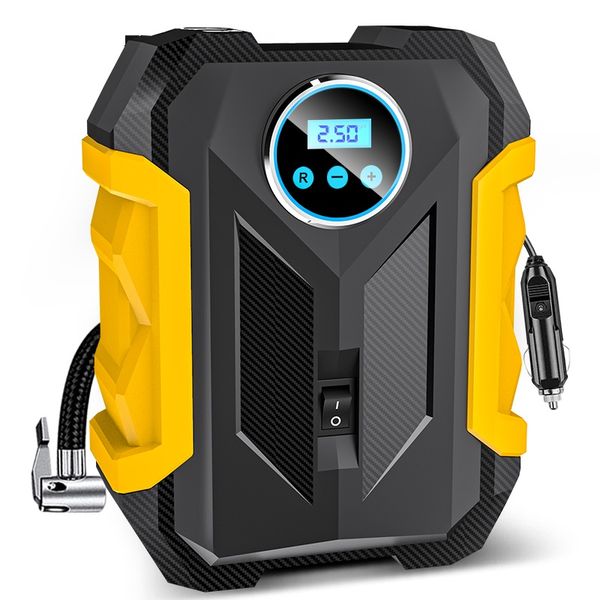 

portable automobile air compressor digital tire inflation pump led lamp tire compression pump compressor for car motorcy