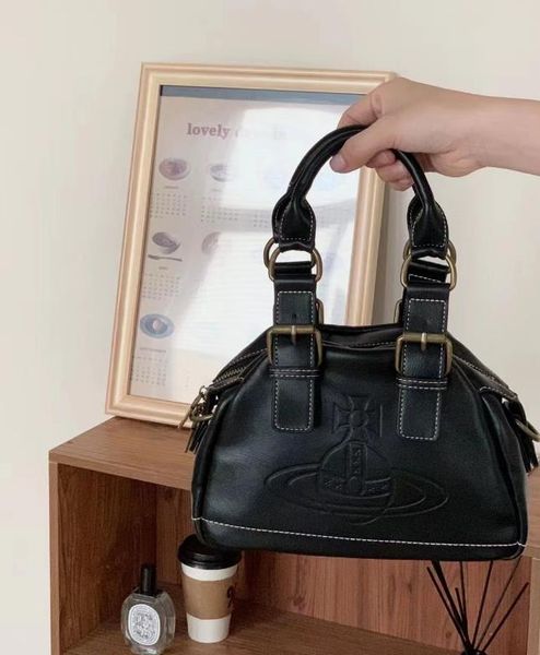 

bowling bag women's totes underarm bag punk style handbag shoulder crossbody bag