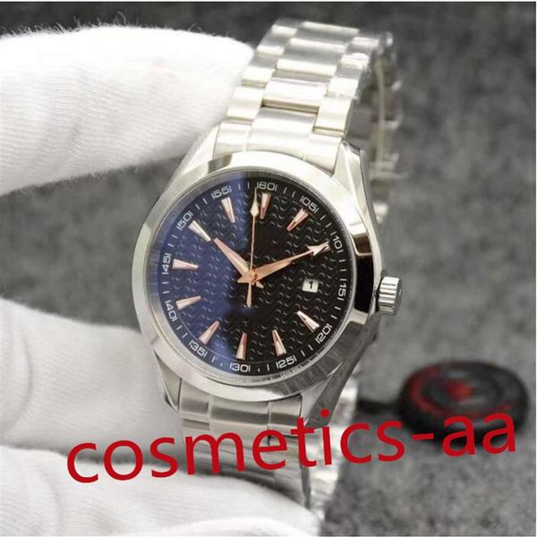 

men blue dial aqua terra 150m limited watch 41mm automatic movement ocean stainless steel sports sea mens watches158n, Slivery;brown