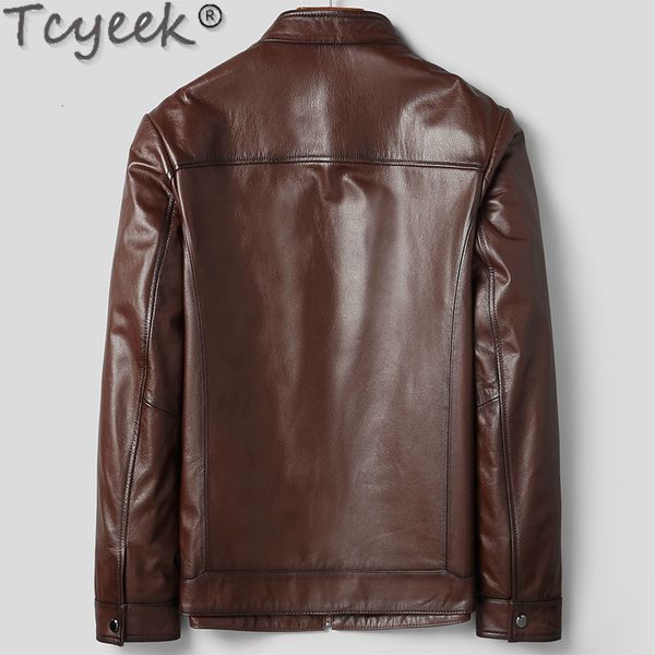 

men's jackets cow 200 leather jacket men motorcycle mens and coats plus size 55xl spring autumn hommes veste w5599770 230824, Black;brown
