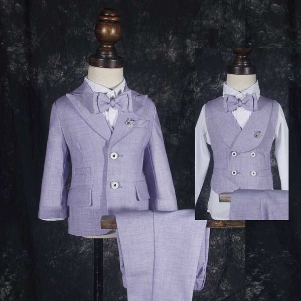 

perform pullover baby's boys first year party wedding dress set autumn and winter british children's jackets pants vests children&, Blue