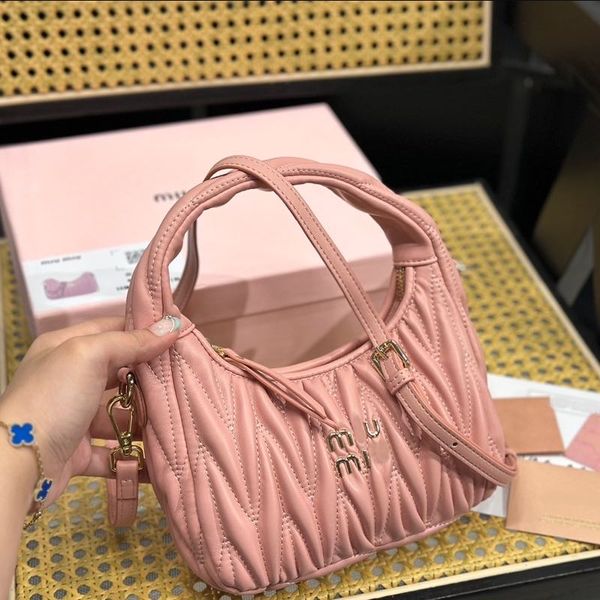 

miui wander matelasse underarm hobo luxury with shoulder bags evening bags women's designer cleo miui satchel genuine handbag strap clu