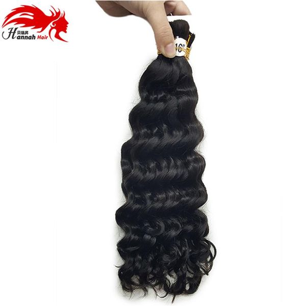 

human hair micro braids brazilian deep curly bulks braiding hair bulk no weft199p, Black