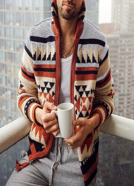 

men039s sweaters vintage cardigan mens sweater casual jacquard fashion coat knitted cardigans autumn winter oversized2238055, White;black